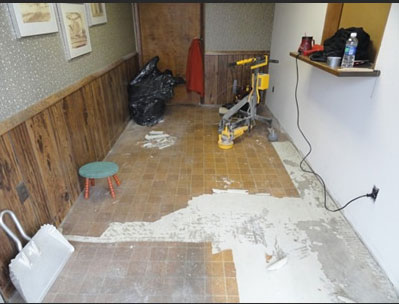 Concrete Floor Application - Office (before)