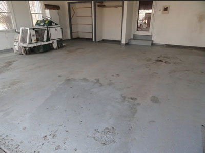 Concrete Garage Floor - Garage (before)