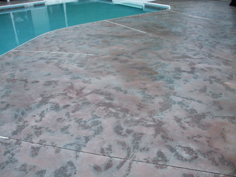 Slate Stained Concrete | Dublin Ohio | Re-Deck of Central Ohio